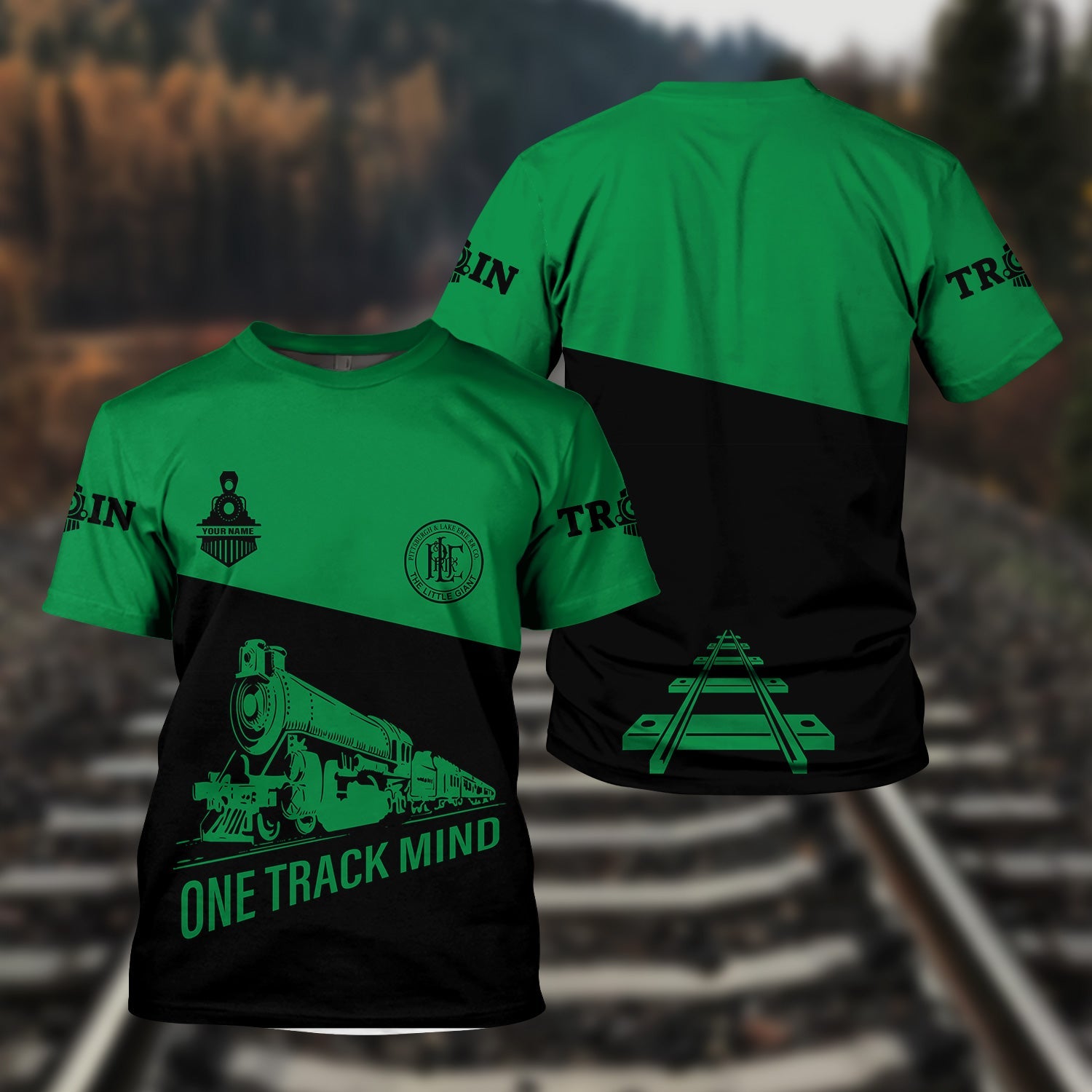 Railspirit Personalized Pittsburgh And Lake Erie Railroad T Shirt One Track Mind Unisex Train Shirt Gift Idea For Train Lover