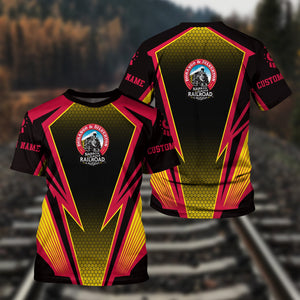 Railspirit Personalized Durango And Silverton Narrow Gauge Railroad T-Shirt Lightning Graphic Style Shirt Gift Idea For Train Lover