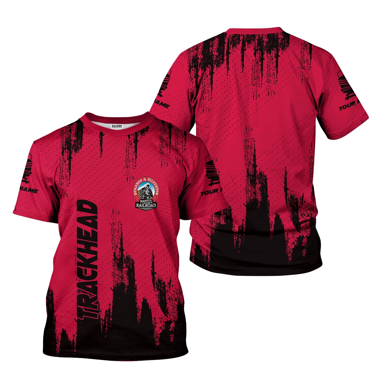 Railspirit Personalized Durango And Silverton Narrow Gauge Railroad T-Shirt Paint Impact Design Train Shirt for Trackhead