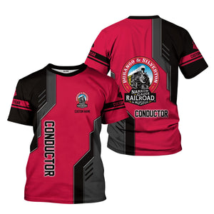 Railspirit Personalized Durango And Silverton Narrow Gauge Railroad T-Shirt Unique Railway Style with Custom Job Train Shirt