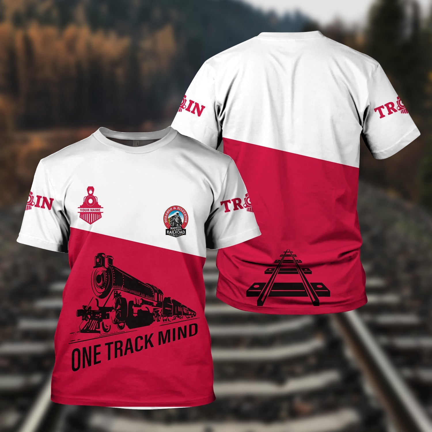 Railspirit Personalized Durango And Silverton Narrow Gauge Railroad T Shirt One Track Mind Unisex Train Shirt Gift Idea For Train Lover