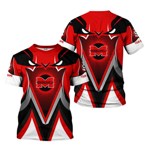 Railspirit Personalized Monongahela Railroad T-Shirt Vibrant Graphic Pattern Shirt For Train Enthusiasts