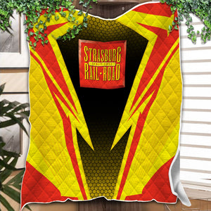 Railspirit Strasburg Railroad Premium Quilts Lightning Graphic Style Premium Quilts Gift Idea For Train Lover