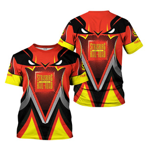 Railspirit Personalized Strasburg Railroad T-Shirt Vibrant Graphic Pattern Shirt For Train Enthusiasts