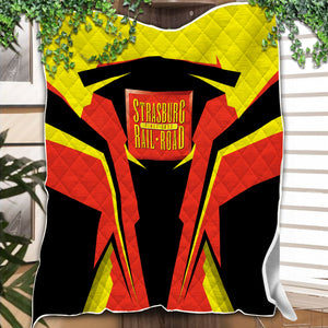 Railspirit Personalized Strasburg Railroad Premium Quilts Strong Line Train Premium Quilts Gift Idea For Train Lover