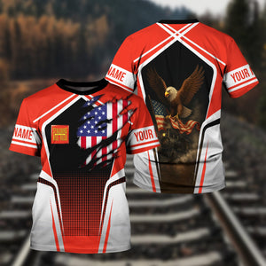 Railspirit Personalized Strasburg Railroad T Shirt American Eagle Vintage Train Shirt