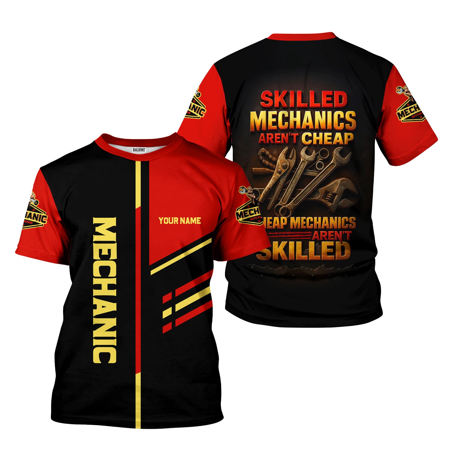 Personalized Mechanic Shirt, Skill Mechanics Aren't Cheap Cheap Mechanic Aren't Skilled, Mechanic Uniforms, Gift For Men