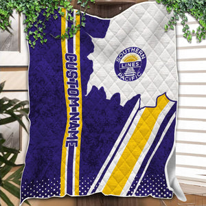 Railspirit Personalized Southern Pacific Railroad Premium Quilts Vintage All Over Printed Premium Quilts