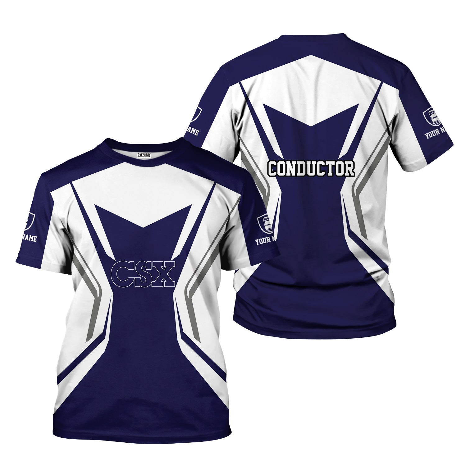 Railspirit Personalized CSX Transportation Railroad T-Shirt Unique Style with Custom Job Train Shirt