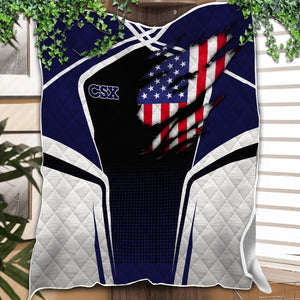 Railspirit Personalized CSX Transportation Railroad Premium Quilts American Vintage All Over Printed Premium Quilts