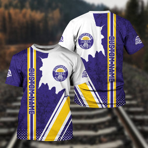 Railspirit Personalized Southern Pacific Railroad T-Shirt All Over Printed Unisex Shirt