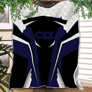 Railspirit Personalized CSX Transportation Railroad Premium Quilts Strong Line Train Premium Quilts Gift Idea For Train Lover