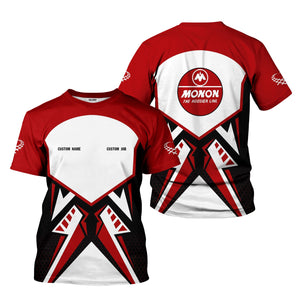 Railspirit Personalized Monon Railroad T-Shirt Vibriant Style with Custom Position Train Shirt