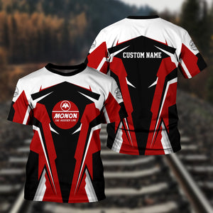 Railspirit Personalized Monon Railroad T Shirt Strong Line Style Train Unisex Shirt All Over Print