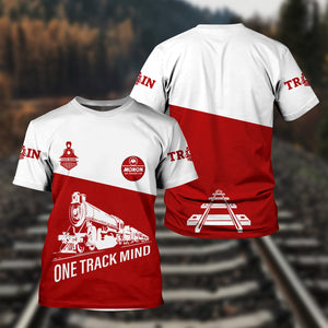 Railspirit Personalized Monon Railroad T Shirt One Track Mind Unisex Train Shirt Gift Idea For Train Lover