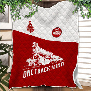 Railspirit Personalized Monon Railroad Premium Quilt One Track Mind Train Premium Quilt Gift Idea For Train Lover