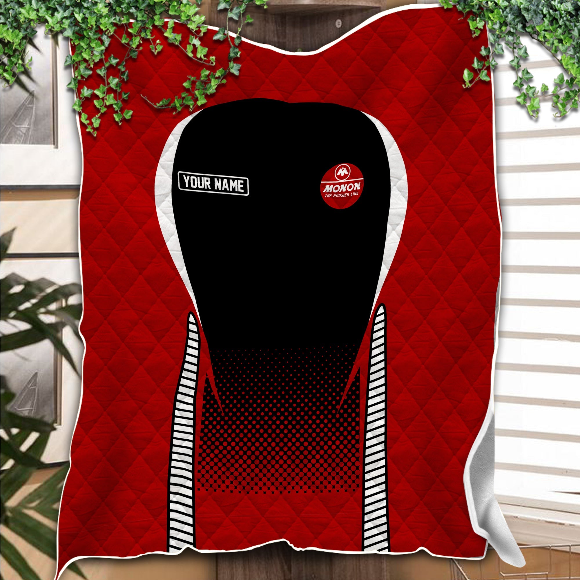 Railspirit Personalized Monon Railroad Premium Quilts Train Premium Quilts Gift Idea For Train Lover