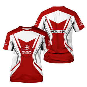 Railspirit Personalized Monon Railroad T-Shirt Unique Style with Custom Job Train Shirt