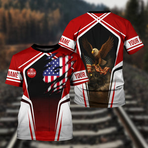 Railspirit Personalized Monon Railroad T Shirt American Eagle Vintage Train Shirt