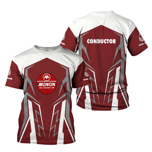 Railspirit Personalized Monon Railroad T-Shirt Futuristic Design with Custom Job Train Shirt