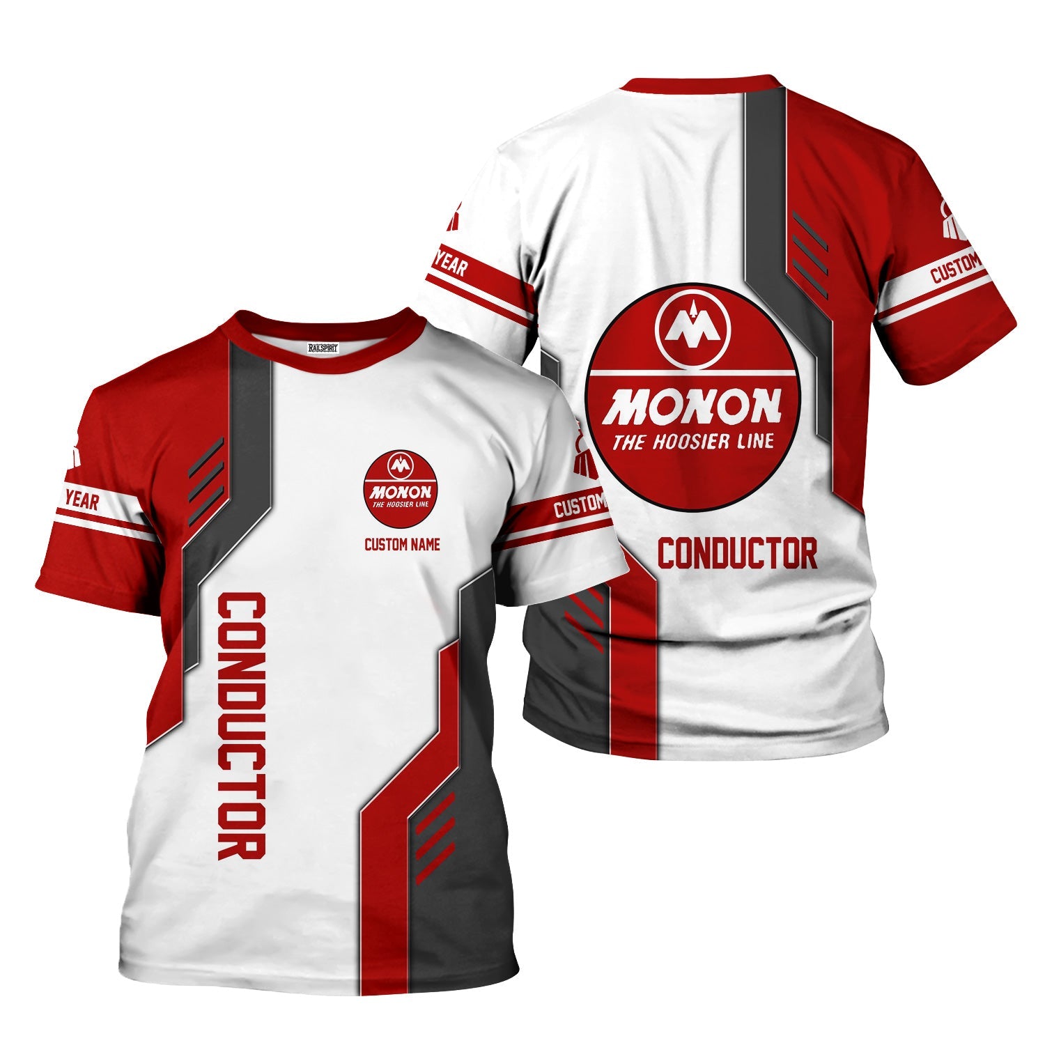 Railspirit Personalized Monon Railroad T-Shirt Unique Railway Style with Custom Job Train Shirt