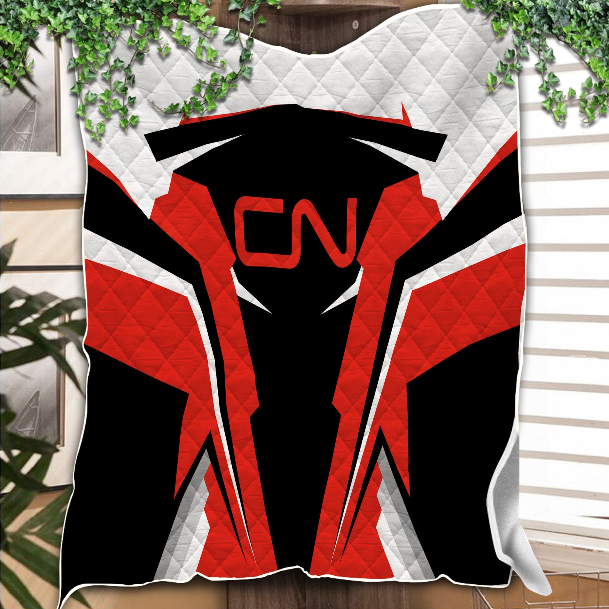 Railspirit Personalized Canadian National Railroad Premium Quilts Strong Line Train Premium Quilts Gift Idea For Train Lover