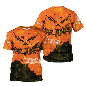 Railspirit Personalized Wheeling And Lake Erie Railroad T-Shirt Torn Graphic Style Train Shirt For Rail Junkie