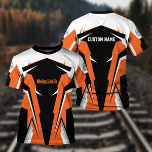 Railspirit Personalized Wheeling And Lake Erie Railroad T Shirt Strong Line Style Train Unisex Shirt All Over Print