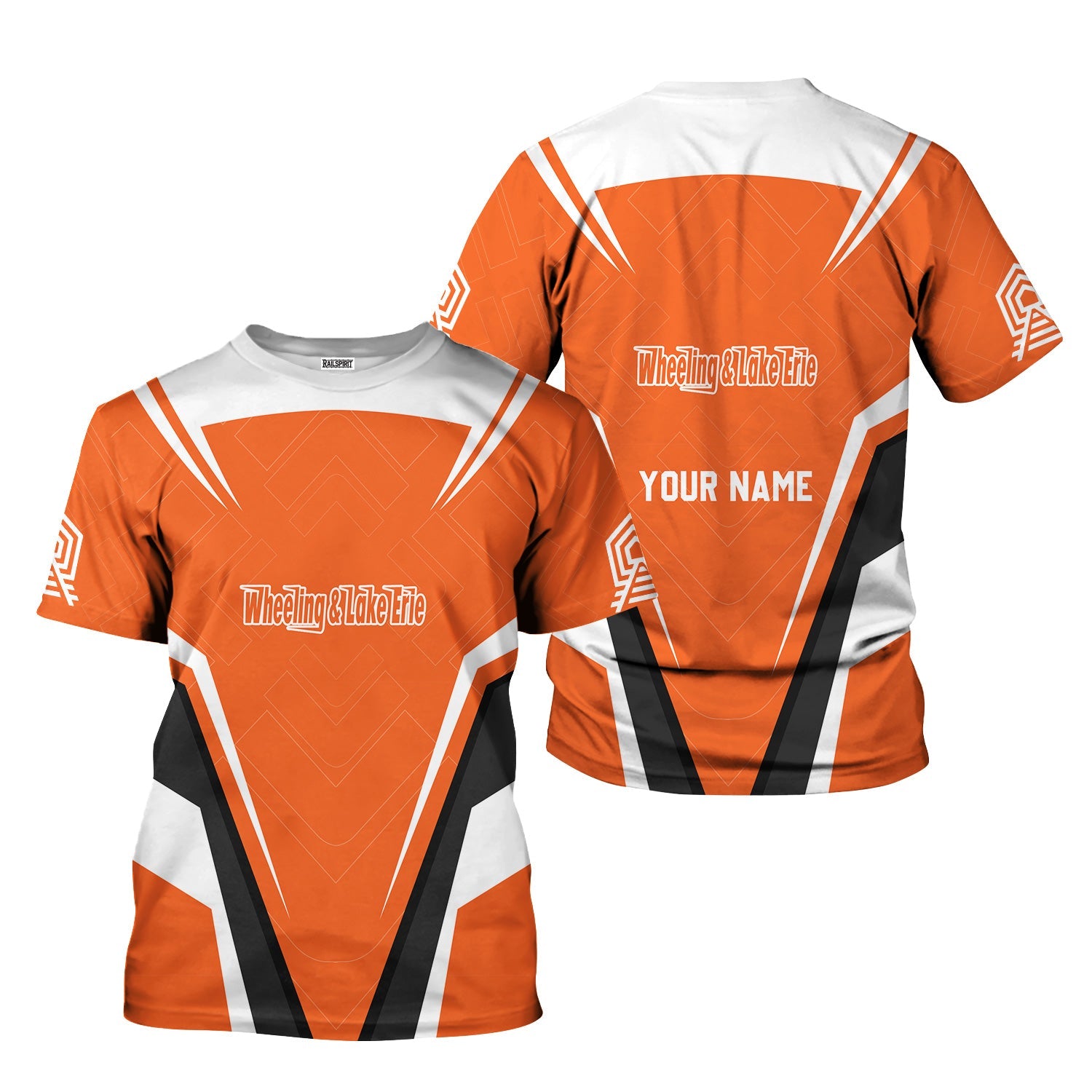 Railspirit Personalized Wheeling And Lake Erie Railroad T-Shirt Railway Inspired Apparel Train Shirt for Train Lovers