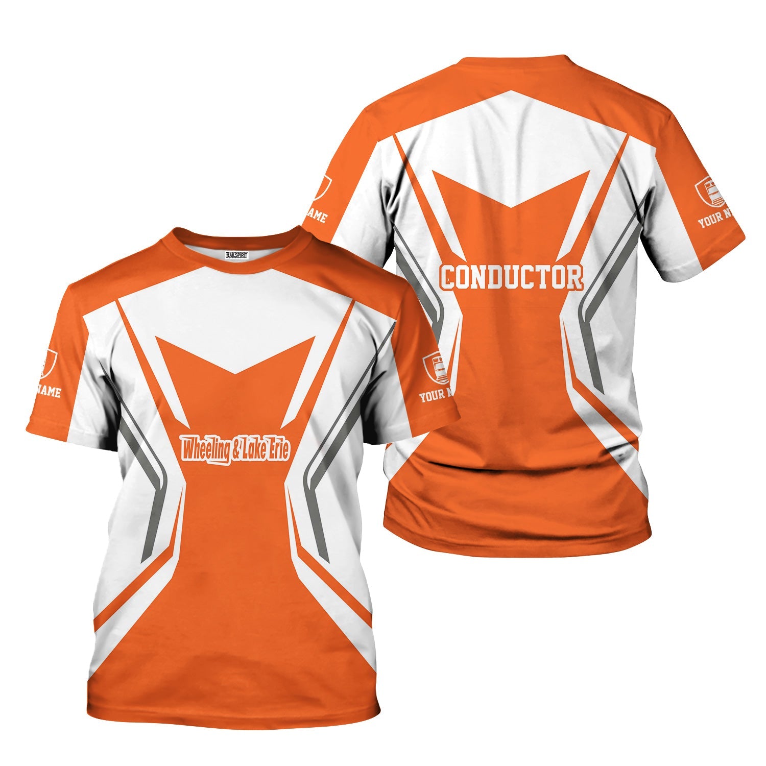 Railspirit Personalized Wheeling And Lake Erie Railroad T-Shirt Unique Style with Custom Job Train Shirt