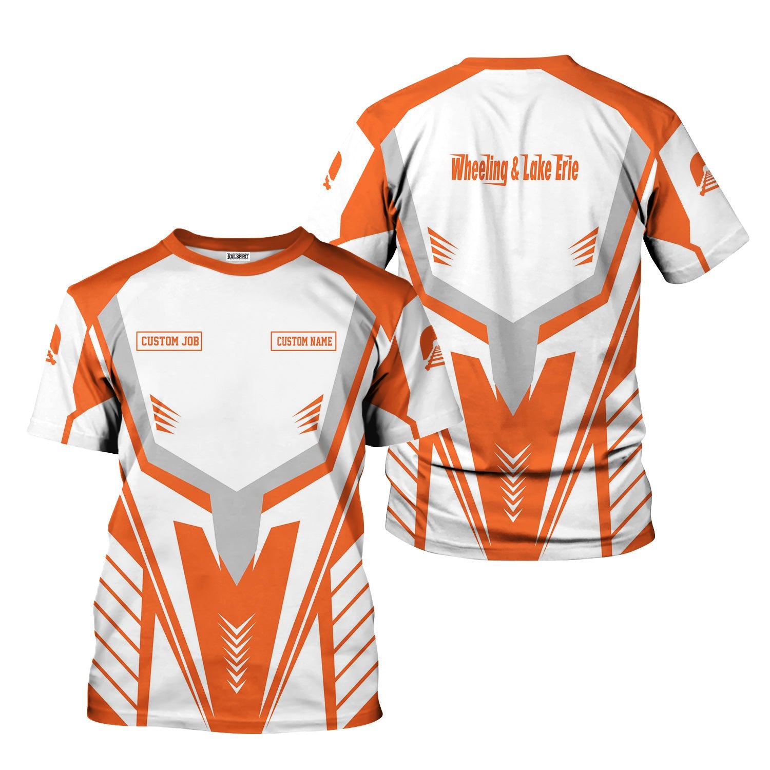 Railspirit Personalized Wheeling And Lake Erie Railroad T-Shirt Workwear-Inspired with Custom Position Train Shirt