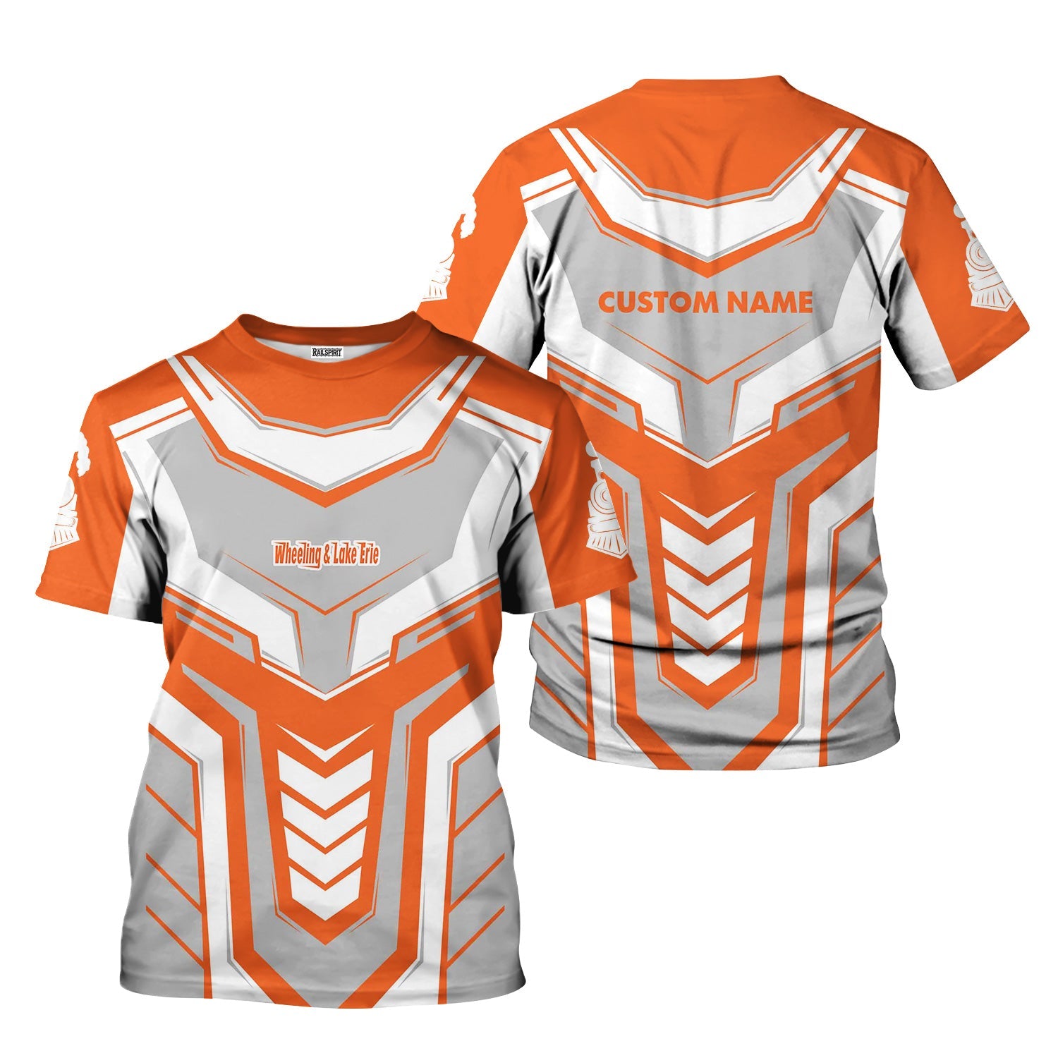 Railspirit Personalized Wheeling And Lake Erie Railroad T-Shirt Armor-Inspired Design Train Shirt All Over Print