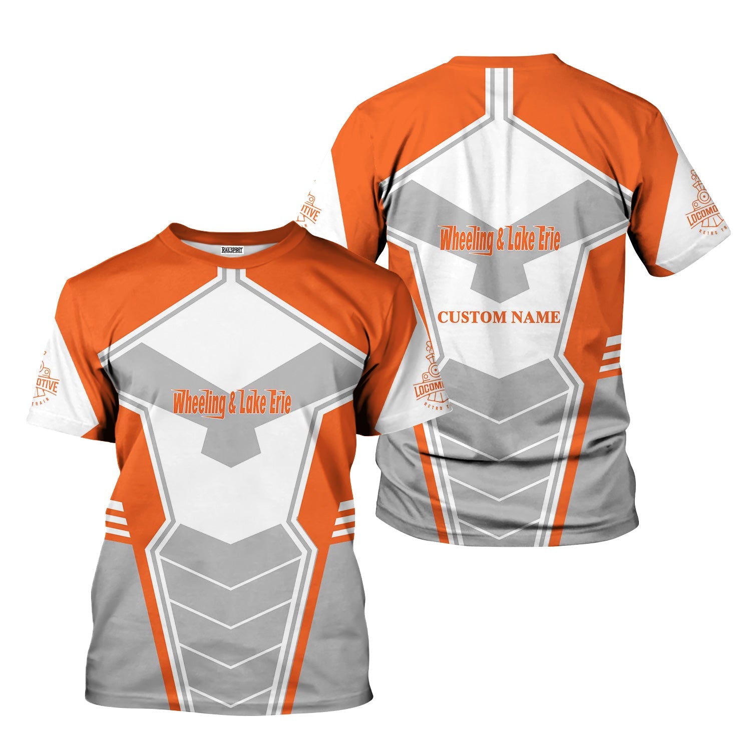 Railspirit Personalized Wheeling And Lake Erie Railroad T-Shirt Engine-Inspired Style Train Shirt for Railroad Fanatic