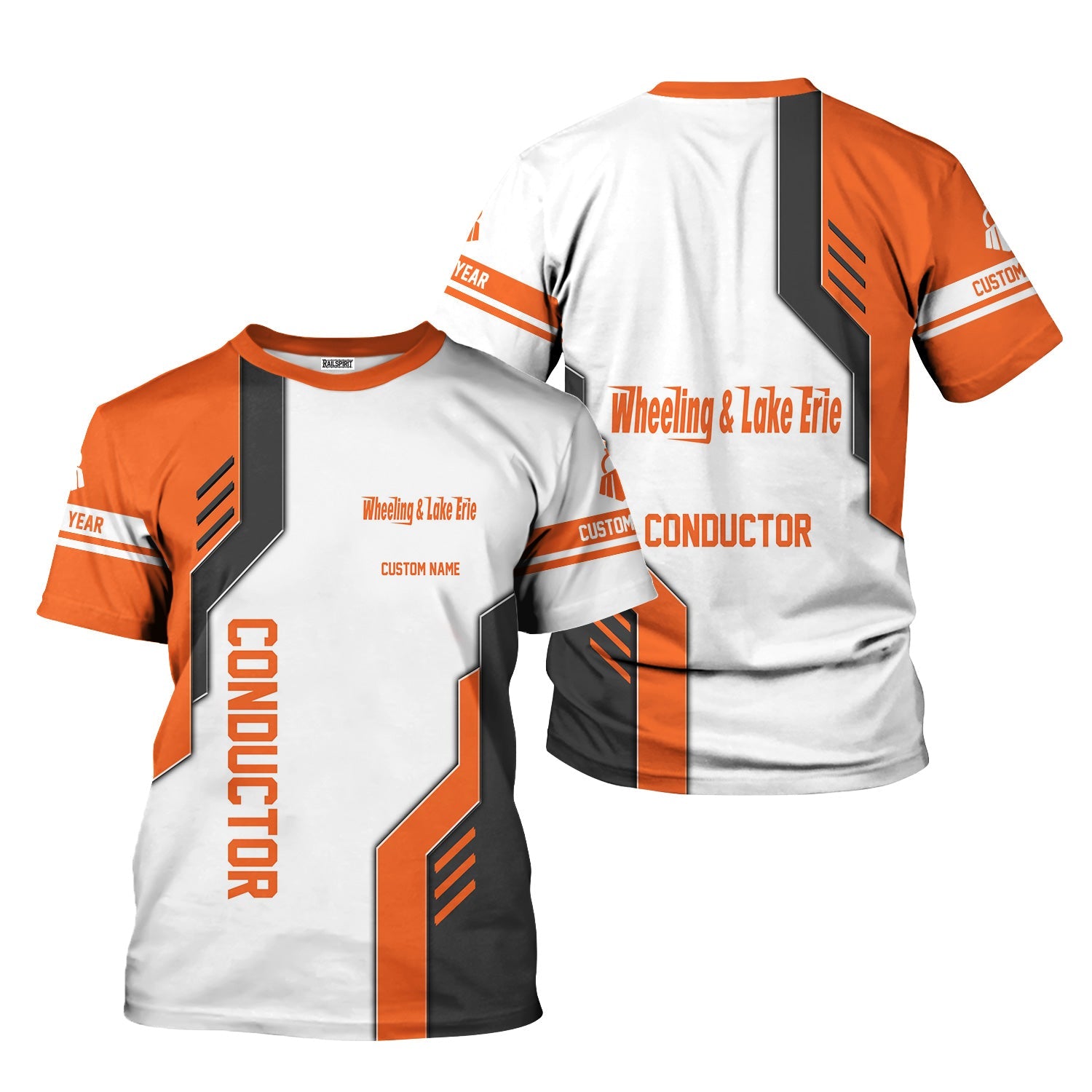 Railspirit Personalized Wheeling And Lake Erie Railroad T-Shirt Unique Railway Style with Custom Job Train Shirt