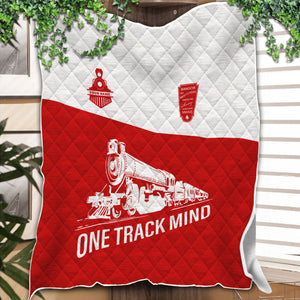 Railspirit Personalized Bangor And Aroostook Railroad Premium Quilt One Track Mind Train Premium Quilt Gift Idea For Train Lover