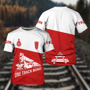 Railspirit Personalized Bangor And Aroostook Railroad T Shirt One Track Mind Unisex Train Shirt Gift Idea For Train Lover