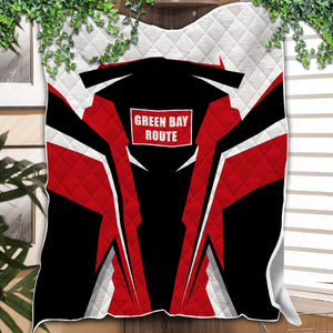 Railspirit Personalized Green Bay & Western Railroad Premium Quilts Strong Line Train Premium Quilts Gift Idea For Train Lover