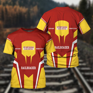 Railspirit Personalized New Hope Railroad T-Shirt Custom Year Railroader Shirt Gift Idea For Train Lover