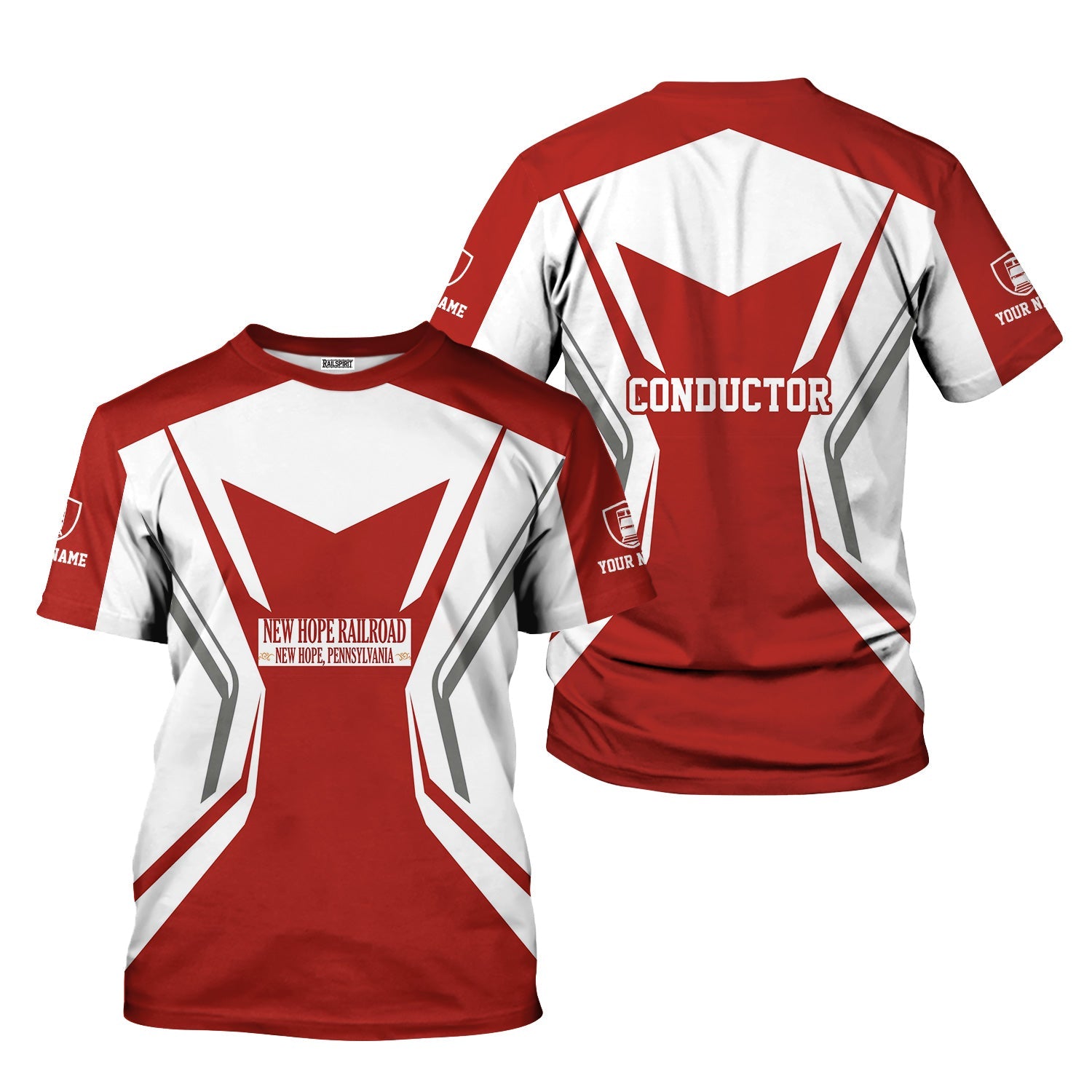 Railspirit Personalized New Hope Railroad T-Shirt Unique Style with Custom Job Train Shirt