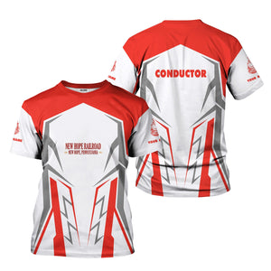 Railspirit Personalized New Hope Railroad T-Shirt Futuristic Design with Custom Job Train Shirt