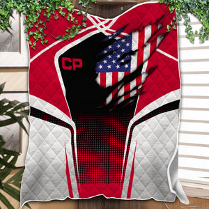 Railspirit Personalized Canadian Pacific Railroad Premium Quilts American Vintage All Over Printed Premium Quilts