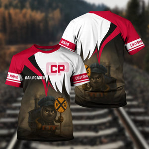 Railspirit Personalized Canadian Pacific Railroad T-Shirt Angry Train Shirt Gift Idea For Train Lover