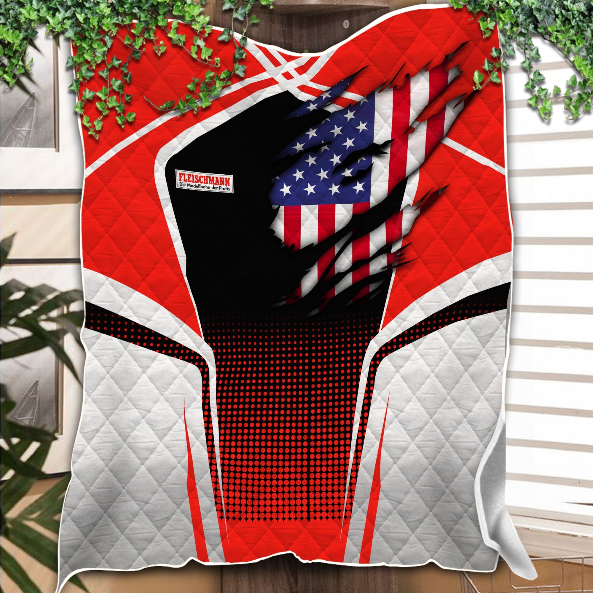 Railspirit Personalized Fleischmann And Western Railroad Premium Quilts American Vintage All Over Printed Premium Quilts