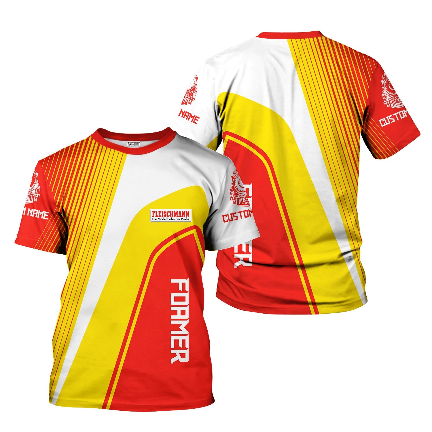 Railspirit Personalized Fleischmann And Western Railroad T-Shirt Vibrant Striking Style Shirt For Rail Enthusiasts