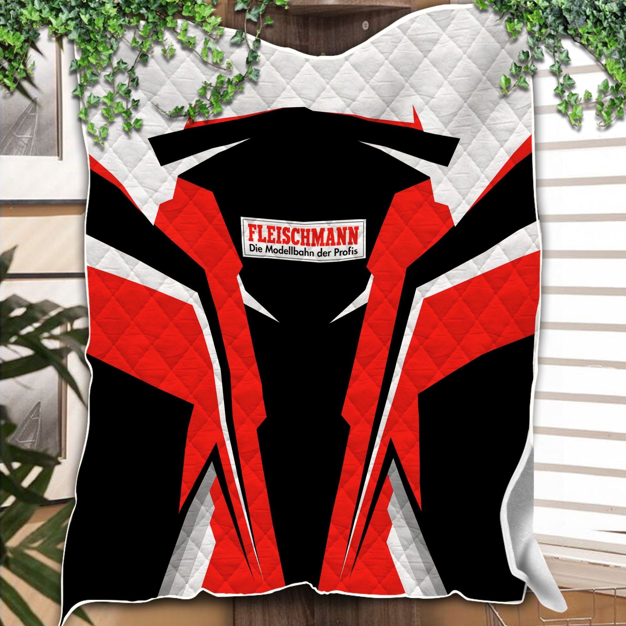 Railspirit Personalized Fleischmann And Western Railroad Premium Quilts Strong Line Train Premium Quilts Gift Idea For Train Lover