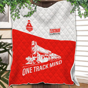 Railspirit Personalized Fleischmann And Western Railroad Premium Quilt One Track Mind Train Premium Quilt Gift Idea For Train Lover
