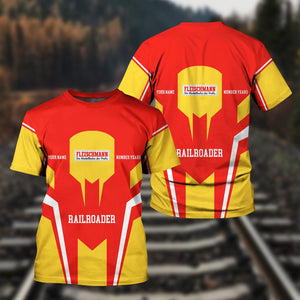 Railspirit Personalized Fleischmann And Western Railroad T-Shirt Custom Year Railroader Shirt Gift Idea For Train Lover