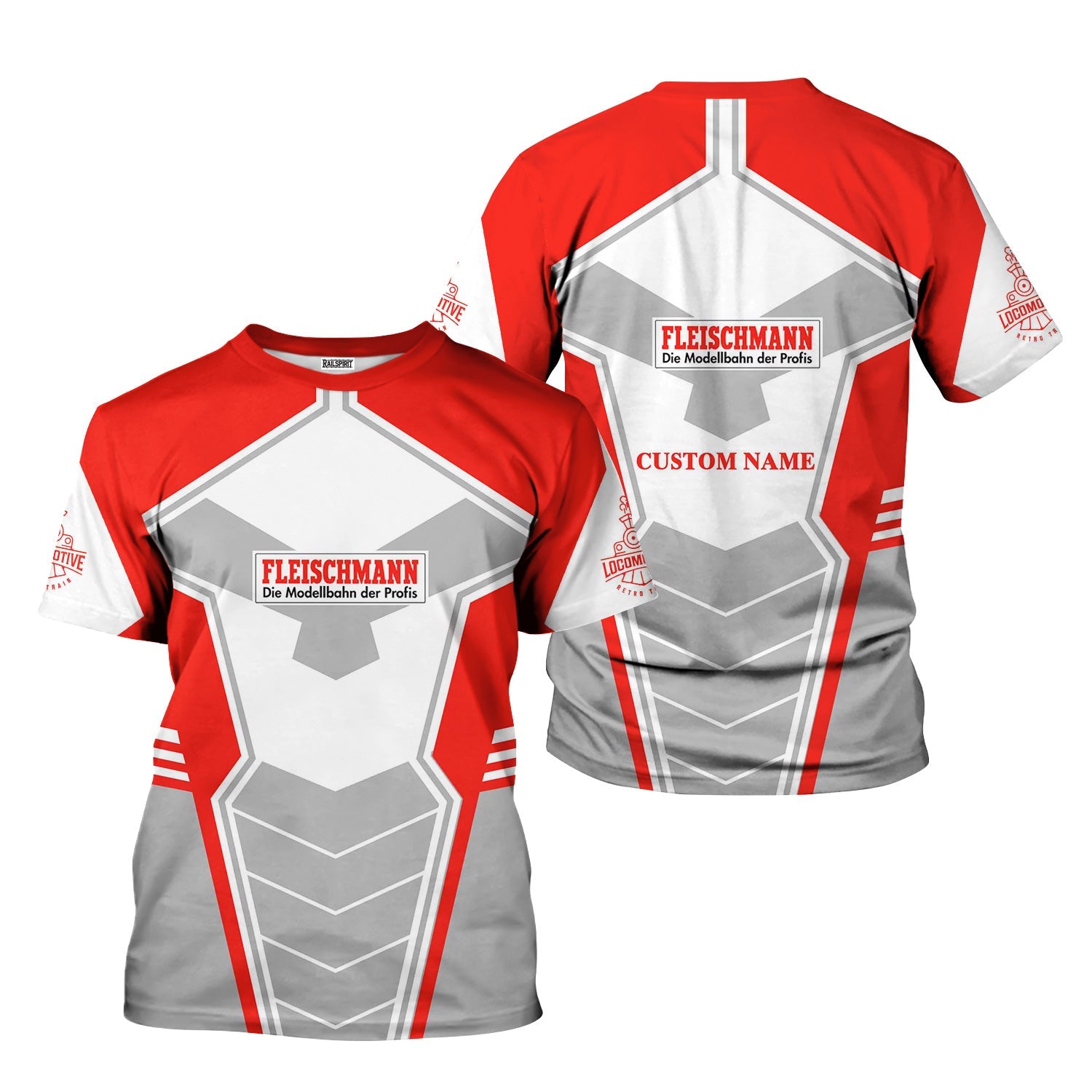 Railspirit Personalized Fleischmann And Western Railroad T-Shirt Engine-Inspired Style Train Shirt for Railroad Fanatic