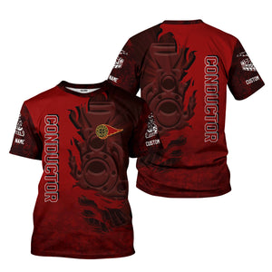 Railspirit Personalized Western Maryland Railway T-Shirt Blazing Style with Custom Position Train Shirt