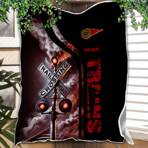 Railspirit Personalized Western Maryland Railway Premium Quilts Railroad Crossing Sign Quilts All Over Print